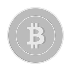 Bitcoin, internet currency coin isolated on white 