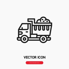 dumper truck icon vector sign symbol