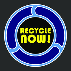 Promo Badge Recycle Now! EPS10.
Circle promotion badge. Perfect for branding, emblem, label, sticker, button, logo, packaging, etc.
