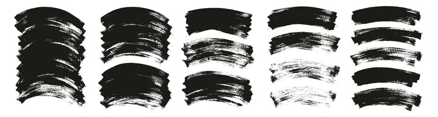 Flat Paint Brush Thin Long Curved Background High Detail Abstract Vector Background Mega Set 