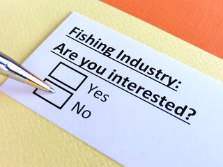 Questionnaire about industry