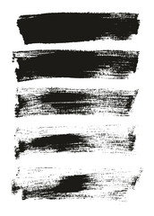 Flat Paint Brush Thin Long Background High Detail Abstract Vector Background Set 