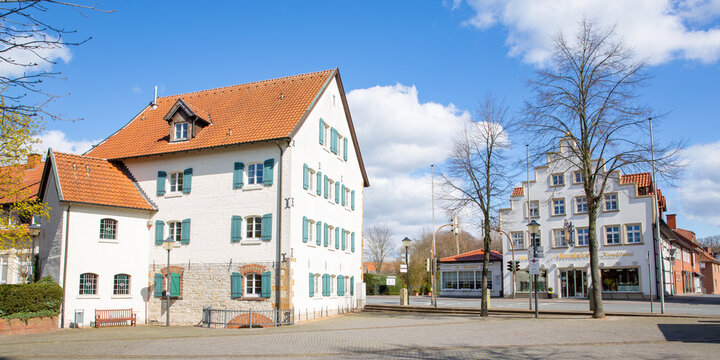 Historic Downtown In Sassenberg, Westphalia, Germany