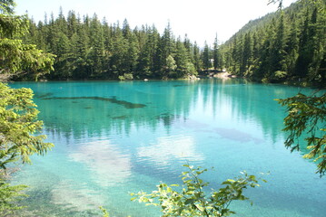Best view on Grüner see  (green lake) - Alps of Austria 