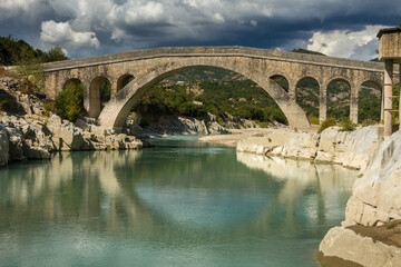 The stone bridge of Templa, built in 19th century, one of the finest samples of traditional architecture in Greece.