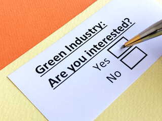 Obraz premium Questionnaire about industry