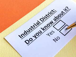 Obraz premium Questionnaire about industry