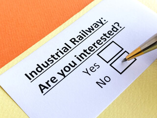 Obraz premium Questionnaire about industry