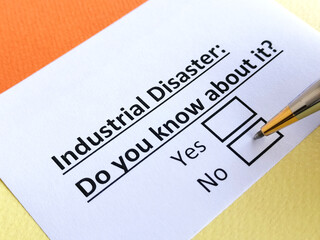 Obraz premium Questionnaire about industry
