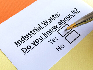Obraz premium Questionnaire about industry