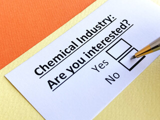 Obraz premium Questionnaire about industry