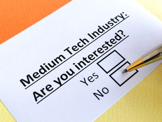 Obraz premium Questionnaire about industry