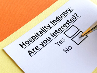 Obraz premium Questionnaire about industry