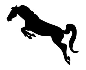 horse vector illustration, silhouette drawing, vector