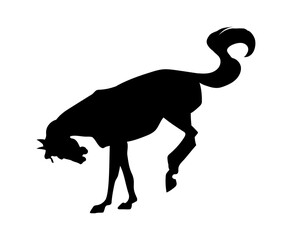 horse vector illustration, silhouette drawing, vector