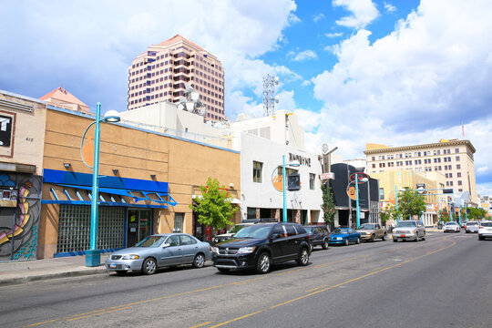 Historic downtown in Albuquerque, Route 66 District, New Mexico, USA