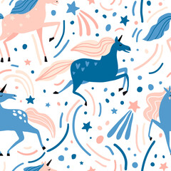 Unicorn seamless pattern