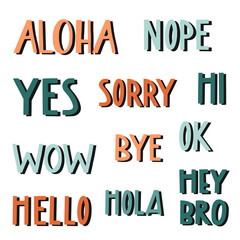 Collection of handwritten talk phrases