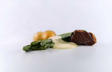 vegetables on a white background