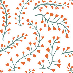 Floral seamless pattern. Simple spring or summer graphic design