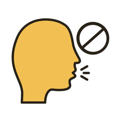 person coughing sick line duo color style icon