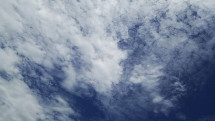 The blue sky and white clouds