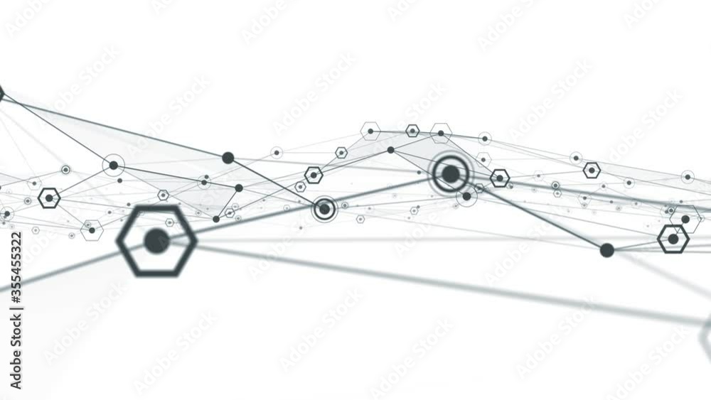 Aufkleber communication network concept in cyberspace. abstract background.