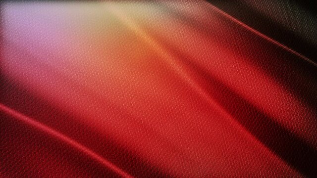 4k seamless Wave Red satin fabric Background.Silk cloth fluttering in the wind.tenderness and airiness.3D digital animation of a waving cloth.
