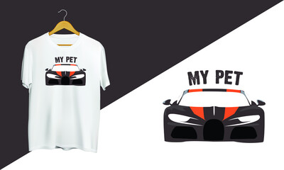 Super car t shirt design
