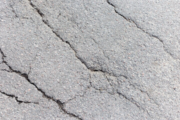 texture asphalt with multiple cracks