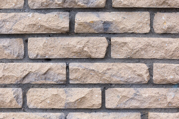Brick wall brown color with dark inter layers