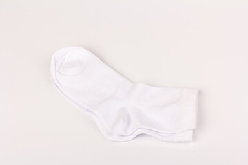 White cotton socks isolated on white background