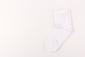 White cotton socks isolated on white background