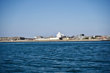 Obraz premium Enoshima aquarium from sea side.