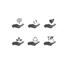 Naklejka premium Recycle sign isolated on white background. Collection of flat vector icons Recycle sign isolated on white background