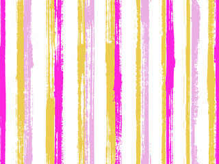 Fototapeta premium Watercolor thin straight lines vector seamless pattern. Old texture maritime shirt textile design. 