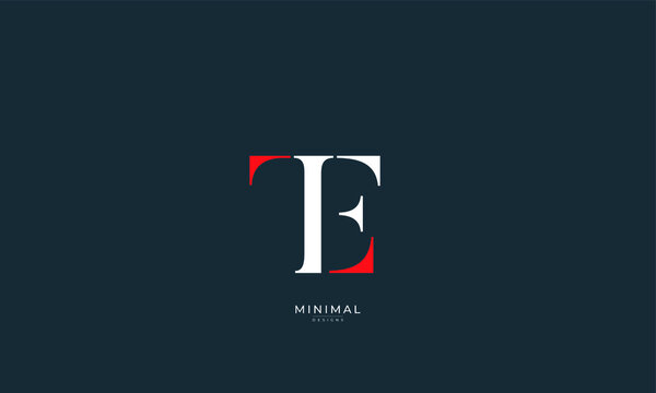 Alphabet letters icon logo TEF