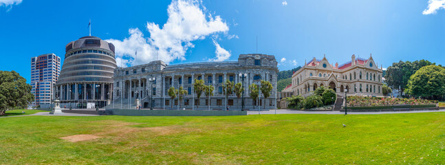 Parliamentary Library and New Zealand Parliament Buildings in Wellington