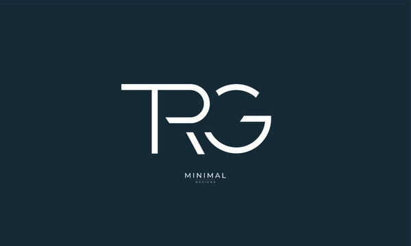 Alphabet letters icon logo TRG
