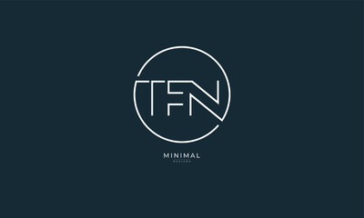 Alphabet letters icon logo TFN