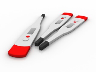 3d rendering fever checking Electrical thermometer