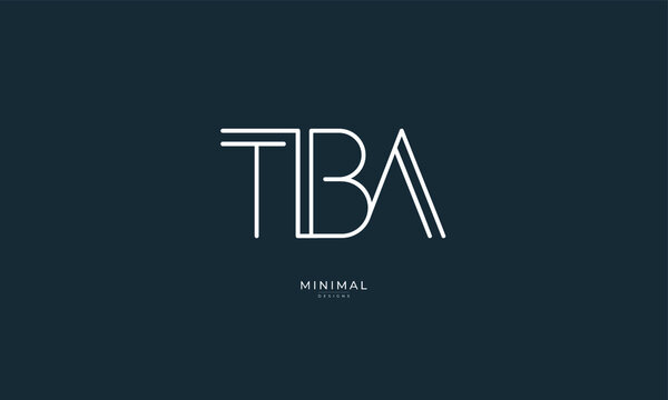 Alphabet letters icon logo TBA