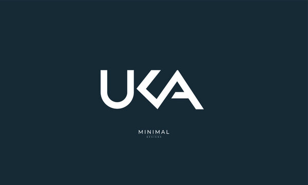 Alphabet letters icon logo UKA