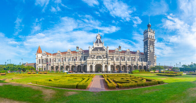 Railway station in Dunedin, New Zealand