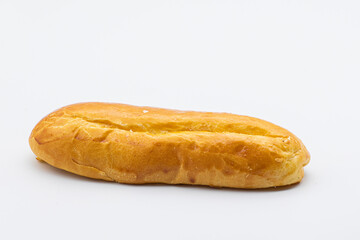 Sweet bread on white background 