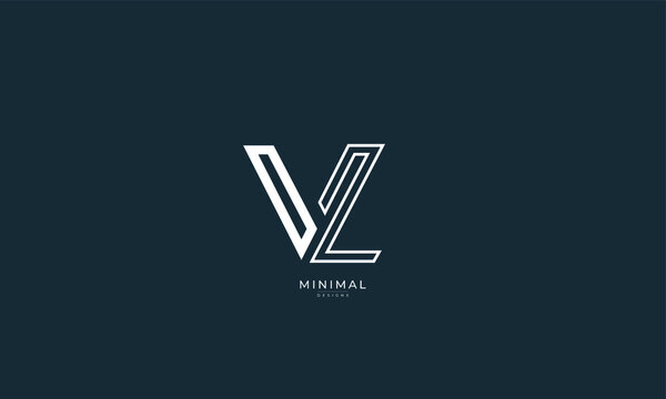 Alphabet letters icon logo VL