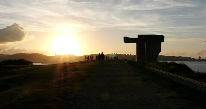 Summer sunset on the Cerro de Santa Catalina (Gijon / Asturias / Spain)
