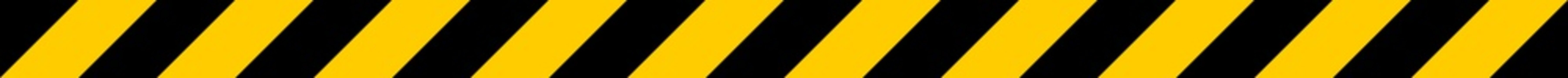 Black and Yellow Security Tape Floor Marking Icon with Diagonal Stripes and an Aspect Ratio of 20:1. Vector Image.