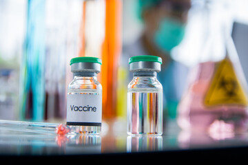 Corona Virus Vaccine research test analysis for human in hospital lap