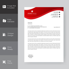 Modern corporate professional letterhead template design